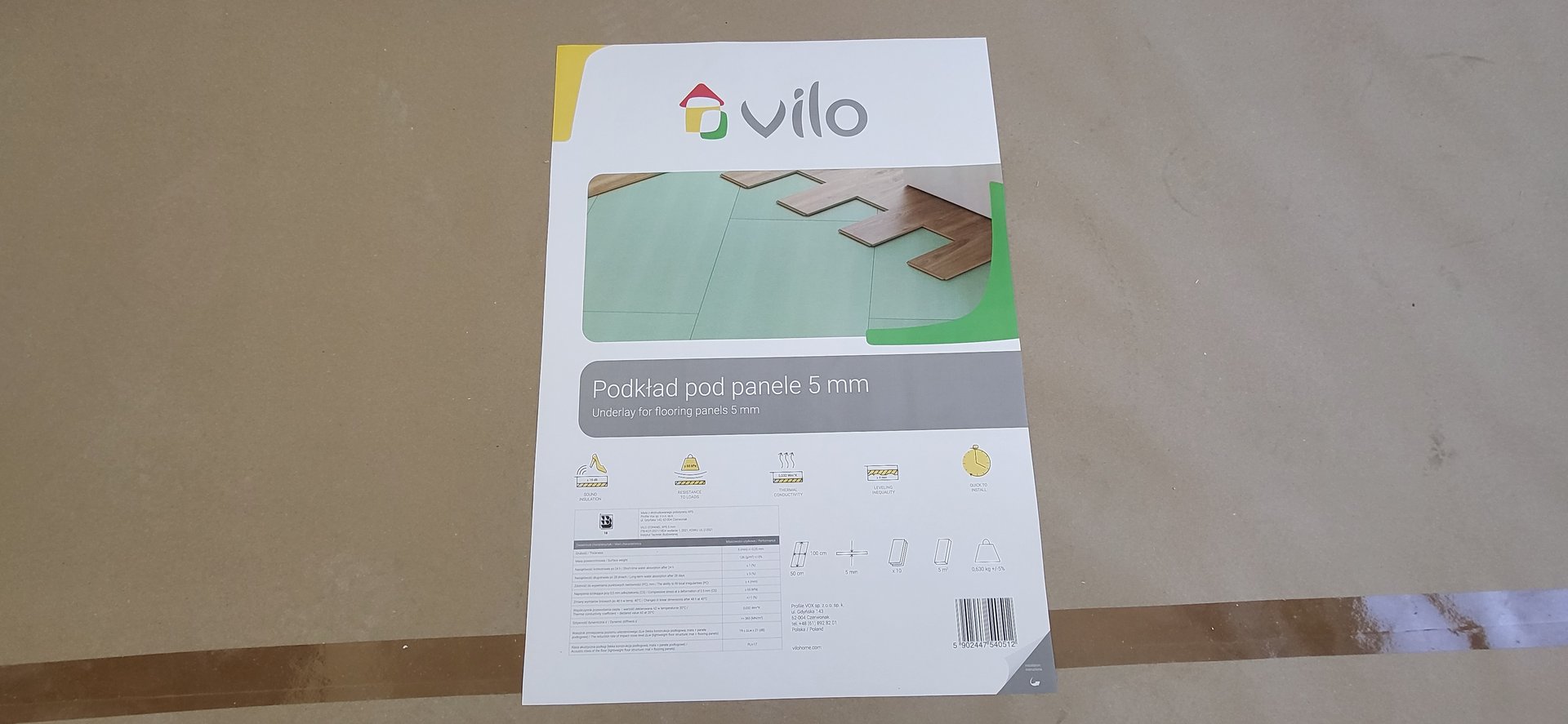 Подложка от компании Vilo